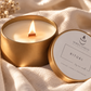 Aurea Ritual accesa con stoppino in legno e fiamma realistica.