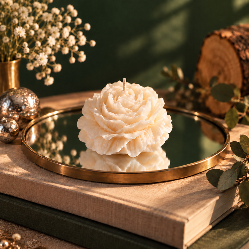 Venus Florea Design, composizione con libri d'arredo senza scritte visibili.