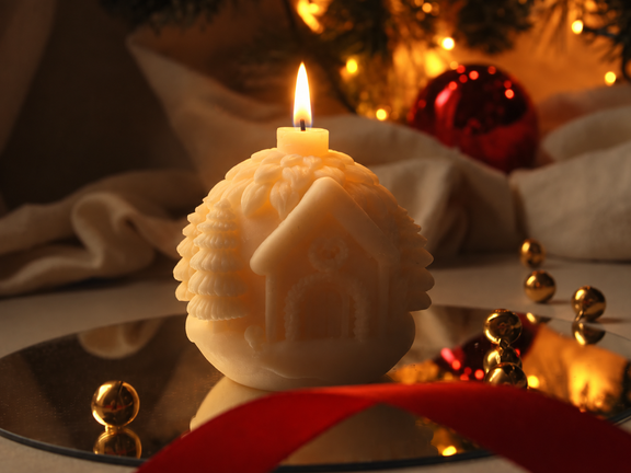 Il rifugio degli Elfi Mood Candles acceso - Natale 2026
